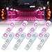 Xprite Pink LED Truck Bed Light Kits with On/Off Switch, for Pickup Exterior Interior Rock Neon Lights, Footwells, Running Boards, Cargo, Underglow, Tonneau Cover, Rail Lighting - 8 PCs