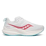 Saucony Women's Tempus 2 Sneaker, White/Cayenne, 8.5
