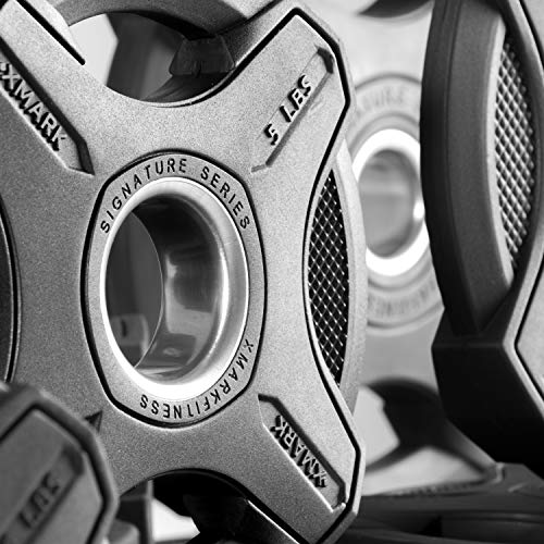 XMark 45 lb Pair Signature Plates, One-Year Warranty, Olympic Weight Plates, Cutting-Edge Design - Thumbnail 2