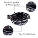 STUOYE Multi-Pocket Nylon Crossbody Purse Bag for Women Black Five Valve Flower