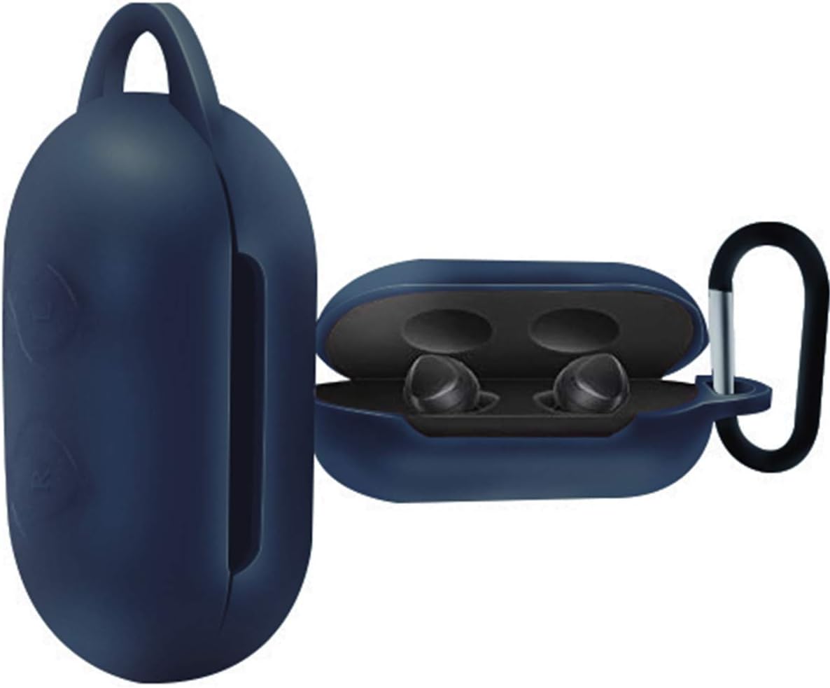 Woocon Silicone case for Samsung Galaxy Buds 2019, Soft and Flexible, Scratchproof/Shock Resistant/Waterproof/Falling Resistant,Can be Charged Directly with (Blue)