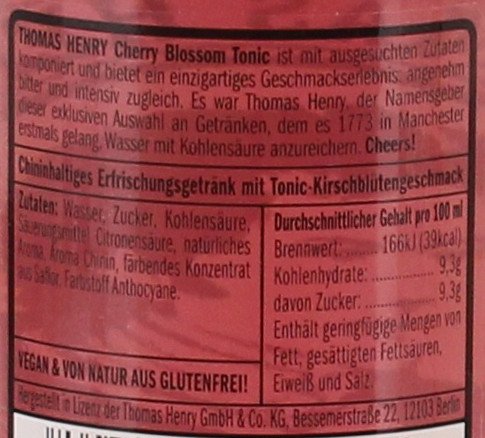 Thomas Henry Cherry Blossom Tonic 6 x 0,2 Liter inc. 0.48€ MEHRWEG Pfand – Bild 5