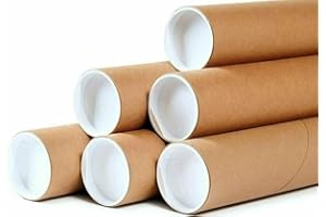supplyhut 10 - 2" x 20" Round Cardboard Shipping Mailing Tube Tubes With End Caps