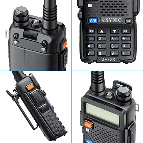 ESynic UV5R Funkgerät 128 Kanäle - Wiederaufladbare Walkie Talkies Mit VOX