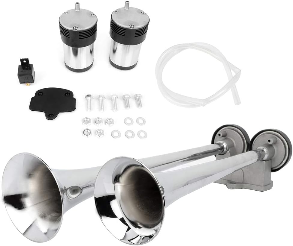 SCITOO 118DB Air Horn Kit Dual Trumpet Air Horn with