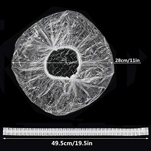 Disposable Shower Caps, 200 Pcs Plastic Waterproof Clear Shower Caps Bath Shower for Women, Hotel and Hair Salon, Travel and Home Use