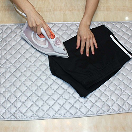 USONG 48 x 85cm Portable Home Travel Folding Pure Cotton Magnetic Iron Ironing Heat-resistant Board Mat Pad