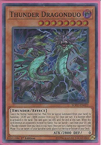Yu-Gi-Oh! - Thunder Dragonduo - SOFU-EN022 - Soul Fusion - 1st Edition - Super Rare
