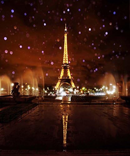 8x10ft Paris Photography Backdrops Glitter Eiffel Tower Backgrounds Party Photo Booth Props Backdrop for Photographers