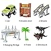 HOMOFY Slot Car Race Track Sets Dinosaur Toys Jurassic World with 142 Pieces Flexible Tracks 2 Dinosaurs,1 Military Vehicles,4 Trees,2 Slopes,1 Double-door and 1 Hanging Bridge for Children's Gift