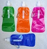 Water2Go Flexible Collapsible Foldable Reusable Water Bottles Set of 4