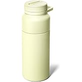 BrüMate Rotera 35 oz Stainless Steel Water Bottle with Touch Free Straw and Carry Handle | 100% Leakproof Insulated Water Bottle | Cup Holder Friendly Base | (Prickly Pear)