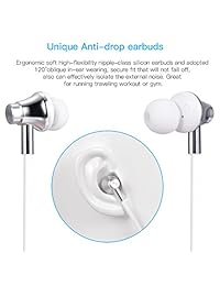 KINDEN Tubo de aire auriculares   anti drop radiación última intervensión auriculares Binaural auriculares con micrófono y Control de volumen, EMF protección, clavija de para teléfonos móviles PC MP3 iphone, ipad, ipod (negro) Blanco