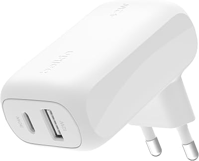 BoostCharge Cargador de Pared Doble 42W con Puerto USB-C y USB-A