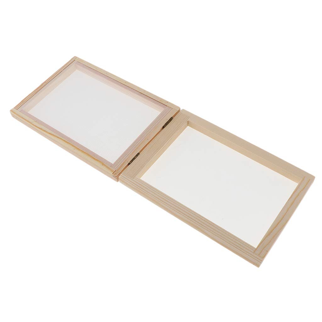 freneci Wooden Deckle Paper Making Mould Frame Screen DIY Handmade Papers Creative Tools - Multi, 6 inch