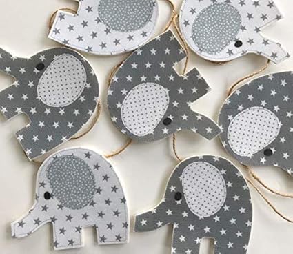 pink and grey bunting for nursery