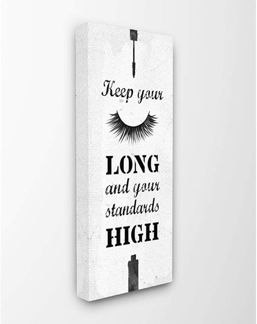 Amazon Com Stupell Industries Lashes Long Standards High Ink Illustrations Canvas Wall Art 13 X 30 Multi Color Posters Prints