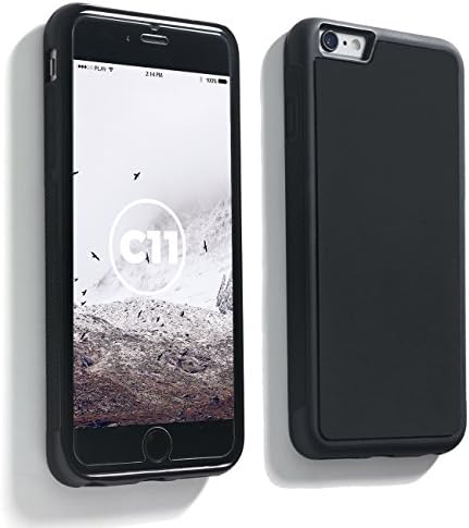 Anti-Gravity Case for iPhone 7 Plus Black Protective Self Sticky Selfie Magic Nano Cover by C11