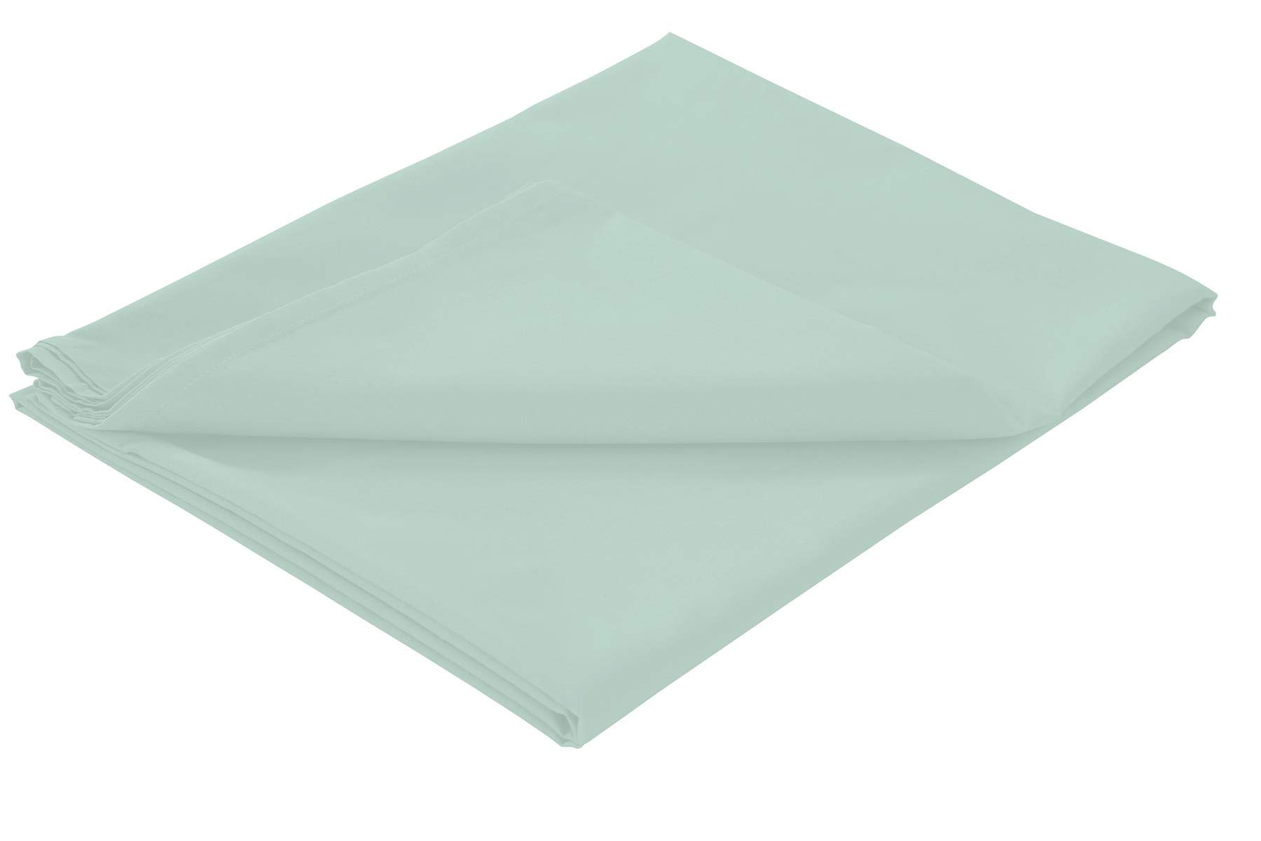 Olivia Rocco Flat Sheets, Easy Care Polycotton Full Bed Sheet, King Duckegg