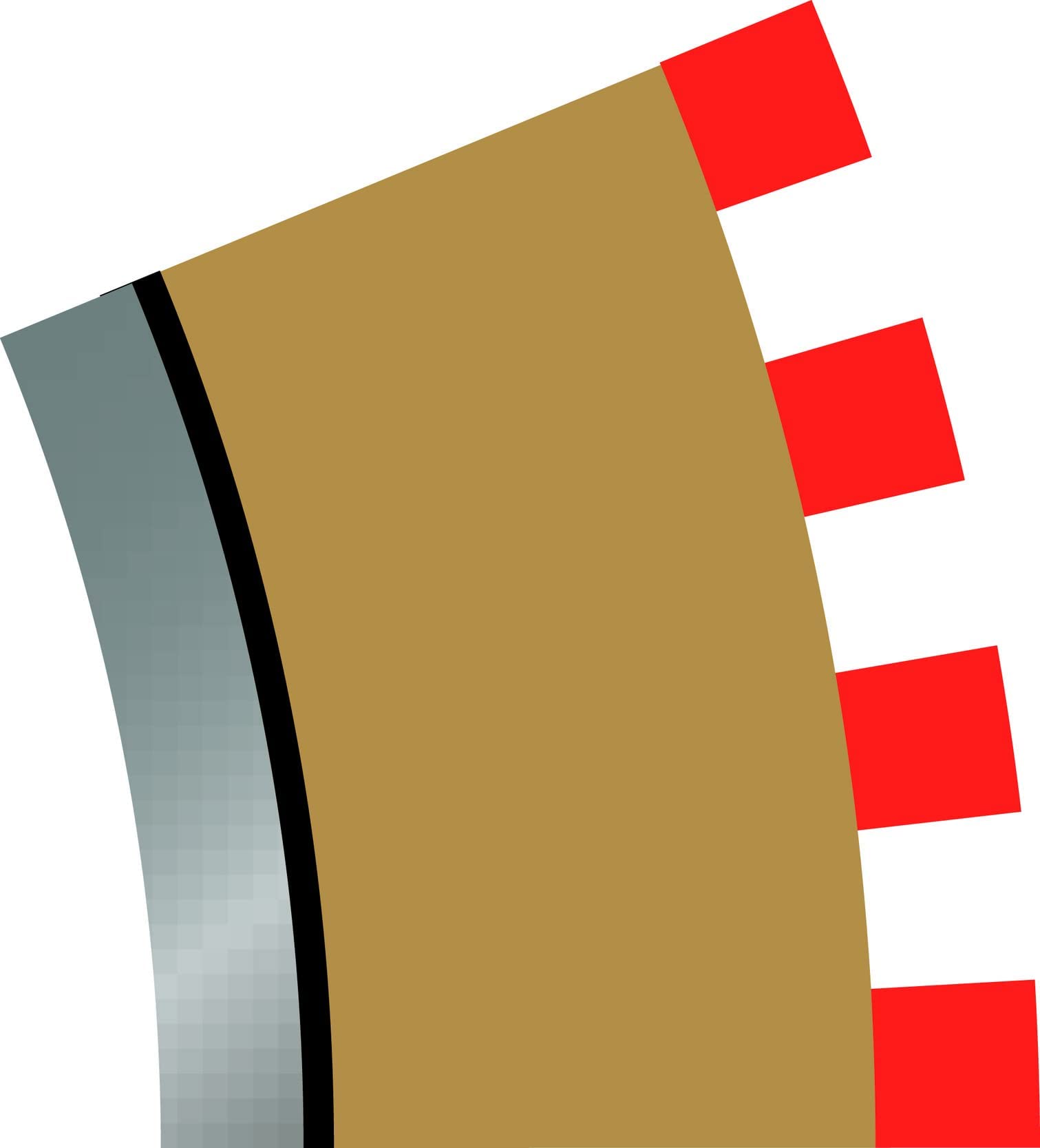 Scalextric C8280 Radius 2 Inner Border/Bar 22.5 degree 1:32 Scale Accessory — image 1