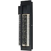 MAXIM 56190BGBK I Cascade Collection LED 14 Inch Dimmable LED Outdoor Wall Sconce | 3000K | Black Finish; Bubble Glass | Mode