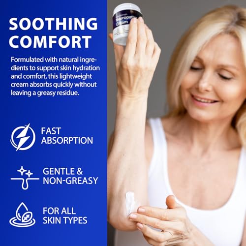 Extra Strength Neuropathy Relief Cream with Plant-Based Essential Oils - Soothes Nerve Discomfort, Muscle & Joint Pain, Deeply Hydrating with Aloe & Shea Butter, Non-Greasy & Non-Irritating, 120g