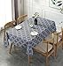 UFRIDAY Gray Square Tablecloth 52 x 52 Inch Spill Proof Grey Fabric Printed Table Cloth for Square Tables Waterproof Cloth Coffee Table Cover for Living Room
