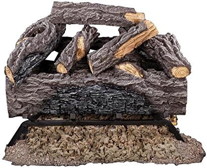 18 in. Charred River Oak Vented Natural Gas Log Set