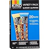 KIND Nuts and Spices 20 Bar Variety Pack, Salted Caramel/Dark Chocolate & Sea Salt/Dark Chocolate (10 Each)