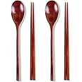 Ecloud Shop® Woden Chopsticks Spoon Set Korean Tableware Combinations 2pcs