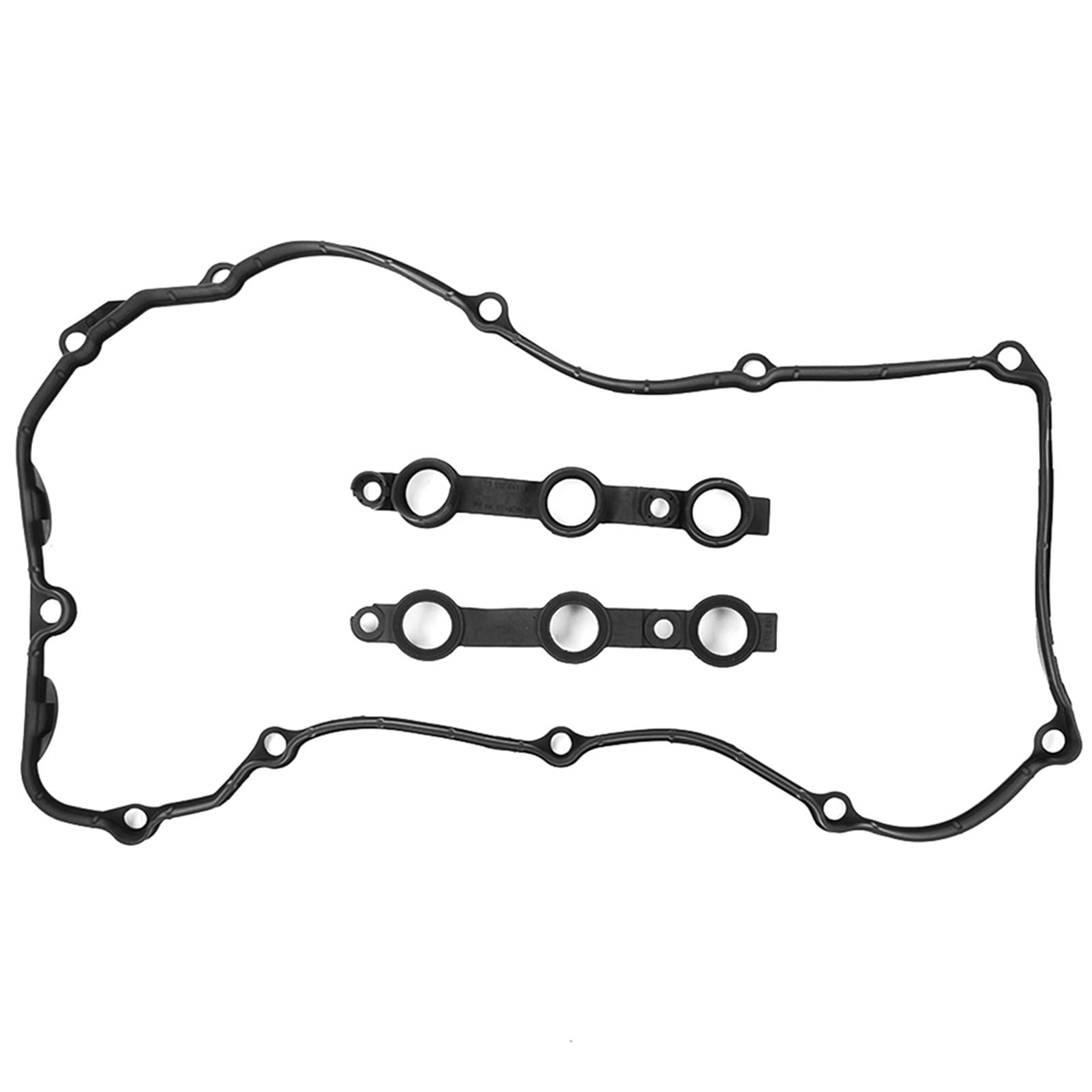 Keenso Rocker Cover Gasket Set, Rubber Car Engine Valve Cover Gasket Bolt Seals Set Cylinder Head Cam Cover Gasket for E36 E38 E39 E46 11129070990