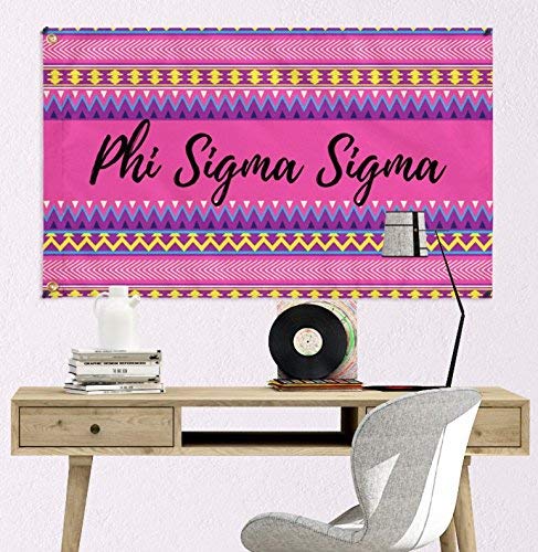 Amazon Com Phi Sigma Sigma Sorority 3 By 5 Foot Flag Pink And