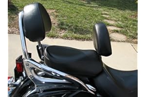 Grasshopper Limited Driver Backrest for Kawasaki 1500 Nomad or Vulcan American Made without Studs, Complete Quick Release Sys