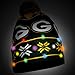 FOCO unisex adult Exclusive Green Bay Packers Busy Block Printed Light Up Beanie, Team Color, One Size US