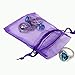 Bezall 50pcs Drawstring Organza Jewelry Candy Pouch Christmas Wedding Party Favor Gift Bags (3x4, Purple)