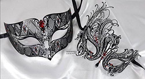 Love Collection Couples Venetian Laser Cut Masquerade Mask Set Prom Event Party Halloween