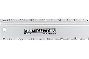 Alumicolor Alumicutter, Safety Ruler and Straight Edge, Aluminum, 12 inches, Silver (1312-1)