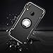 Orzero TPU + PC Hybrid Dual Layer Case Compatible for Huawei P20 Lite Full Body Heavy Duty Protection 360 Rotating Metal Ring (Adsorbed Iron Plate) (Huawei P20 Lite Not Included)-Black