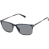 Ted Baker TMS204 Polarized Rectangular Sunglasses for Men, 56 mm, UV400 Protection