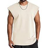 COOFANDY Mens Workout Tank Tops Summer Sleeveless Tee Shirts Casual Stylish Gym Muscle Shirt Loose Fit for Basketball