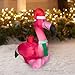 Gemmy Airblown Inflatable 3.5' Flamingo Christmas Prop Made of 70 percent fabric, 10 percent metal and 20 percent plastic