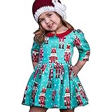 Fabal Baby Girls Cartoon Princess Party Dress Christmas Outfits Clothes (2T-3T, Blue)