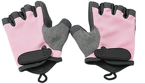 WLHMY Fingerless gloves fitness gloves sports gloves riding outdoor semi finger gloves-M-Pink