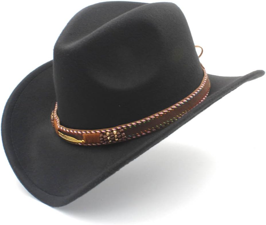 Women Men Western Cowboy Hat with Roll Up Brim Fedora Sombrero Hombre Caps Fashion Hat Casual Hat