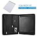 Business Portfolio with Writing Pad, Professional Folder with Zippered Closure, for Resume, Presentation,and 11 Inch Tablet Sleeve for iPhone, iPad, Tablets, Notebooks, 8.5 x 11.5 Inches Black