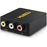 Musou 3RCA Composite CVBS AV to HDMI Video Audio Converter Adapter Mini Box Support 1080P for TV/PC/PS3/Blue-Ray DVD,black
