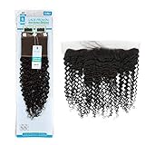 Sedittyhair Curly Frontal Closure, Ear to Ear Closure with Baby Hair,13x4, Free Part,9A Grade Peruvian Hair Quality Lace Closure - 16 inches Natural Color