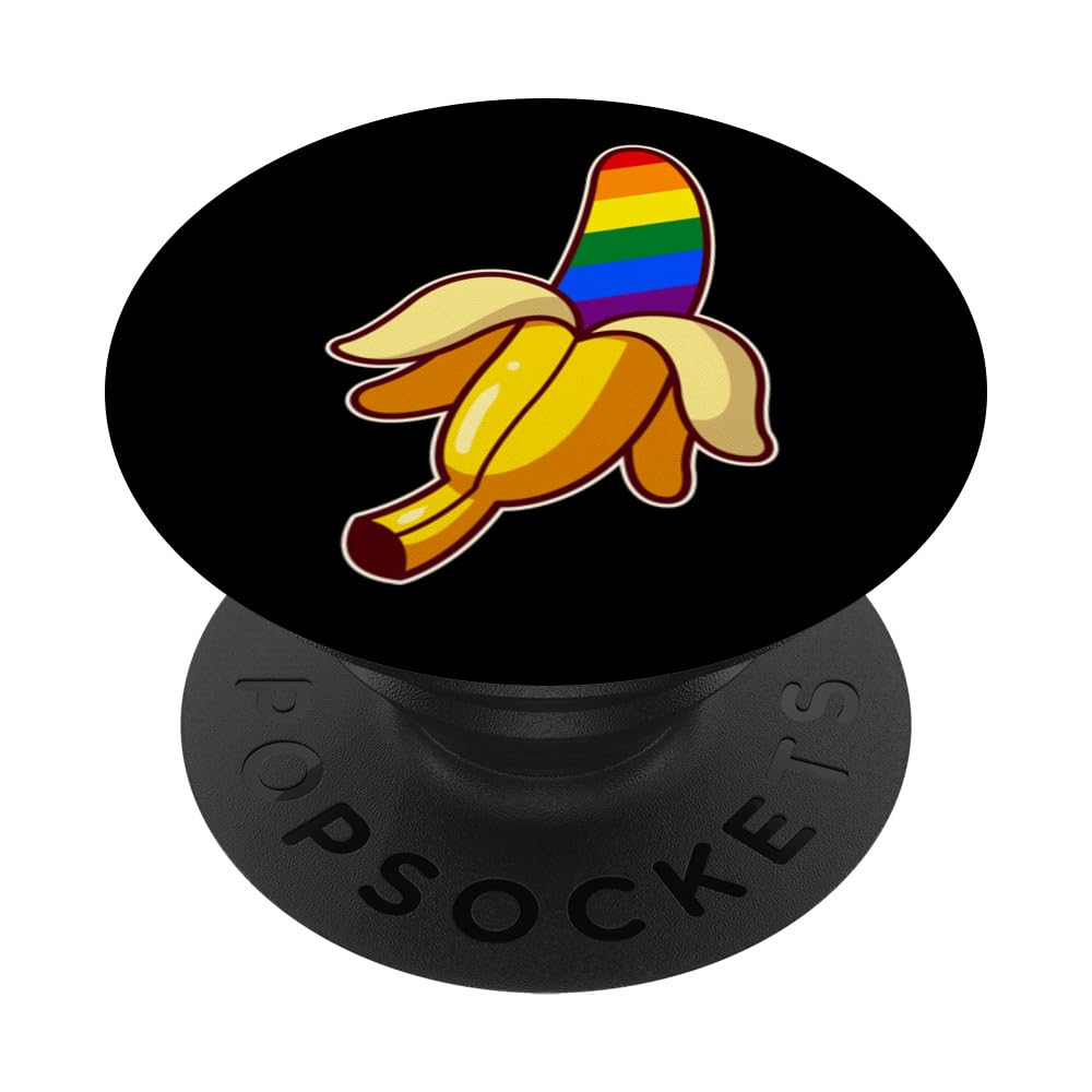 LGBTQ Rainbow Flag Pride Banana PopSockets Swappable PopGrip