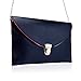 GEARONIC TM Fashion Designer Women Handbag Tote Bag PU Leather Shoulder Ladies Girls Purse Teens For Beach Travel Work Evening Day School Navy Blue