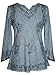 Agan Traders Medieval Renaissance Vintage Gypsy Rayon Top Blouse ~ India
